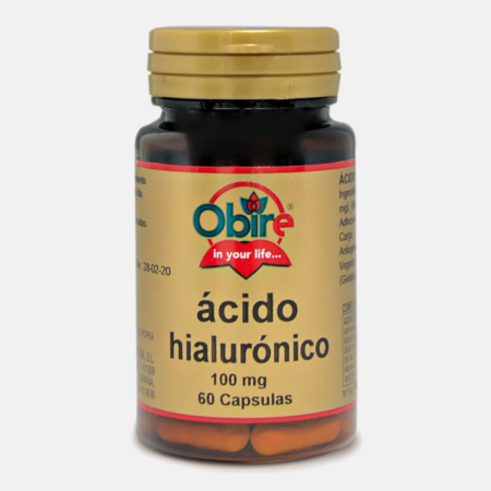 Ácido Hialurónico 100mg – 60 cápsulas – Obire