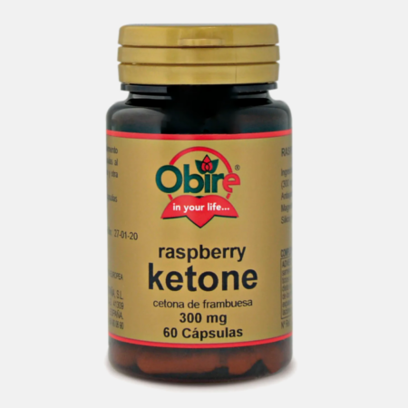 Raspberry Ketone 300mg – 60 cápsulas – Obire