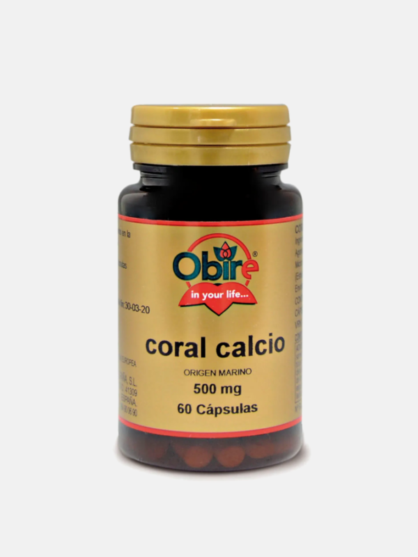 Cálcio Coral 500mg - 60 cápsulas - Obire