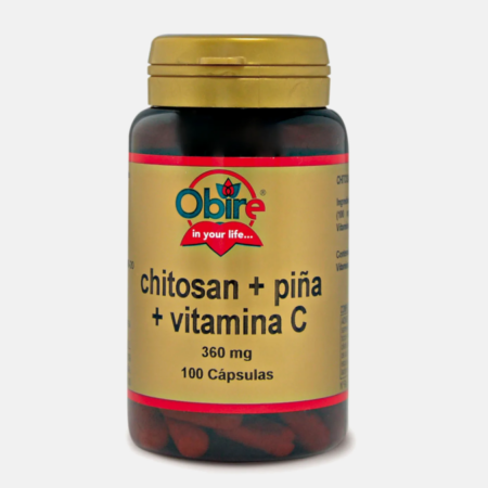 Chitosan + Ananás + Vitamina C 360mg – 100 cápsulas – Obire