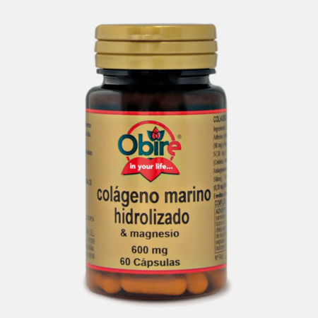 Colagénio Marinho Hidrolizado + Magnésio – 60 cápsulas – Obire