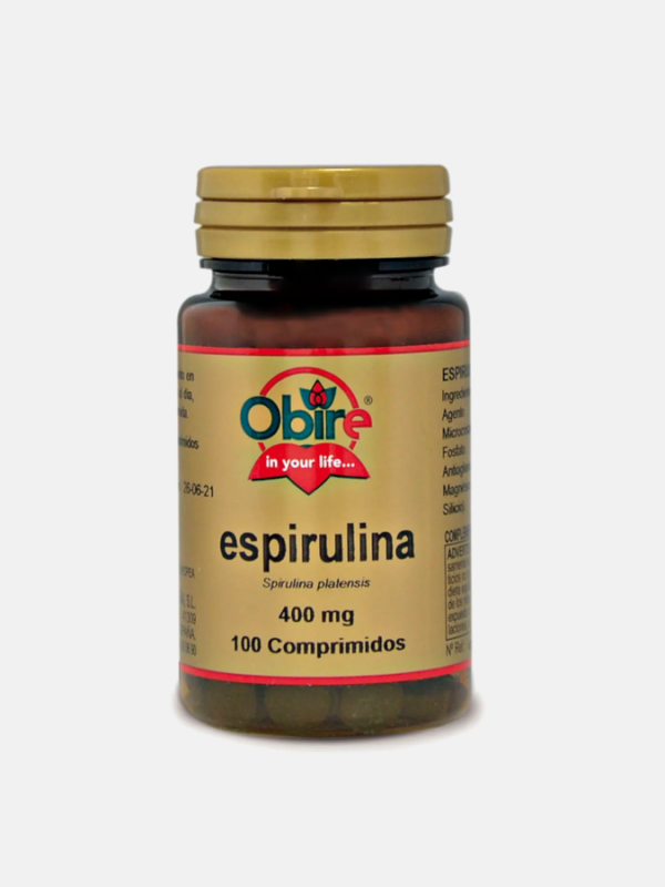 Spirulina 400mg - 100 comprimidos - Obire