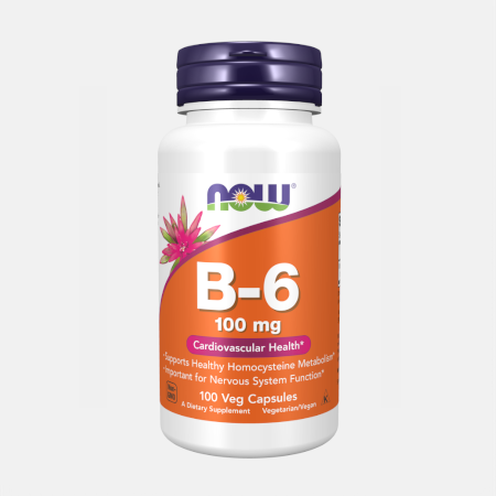 Vitamin B-6 100mg – 100 cápsulas – Now