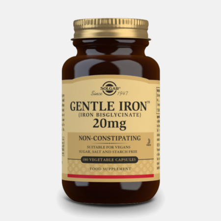 Gentle Iron 20mg – 180 cápsulas – Solgar