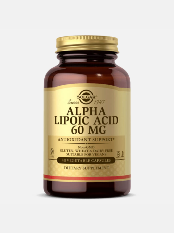 Alpha-Lipoic Acid 60mg - 30 cápsulas - Solgar