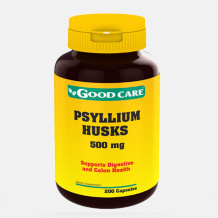 Psyllium Husks 500mg – 200 cápsulas – Good Care