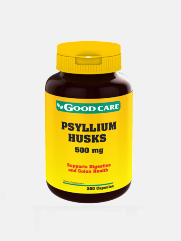 Psyllium Husks 500mg - 200 cápsulas - Good Care