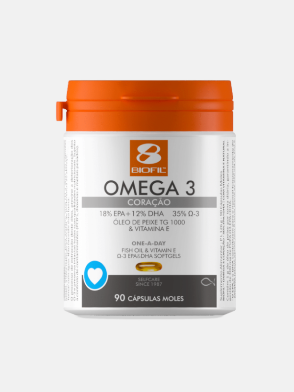 Omega 3 Coração 18% EPA + 12% DHA - 90 cápsulas - BioFil