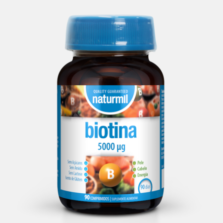 Biotina 5000mcg – 90 comprimidos – Naturmil