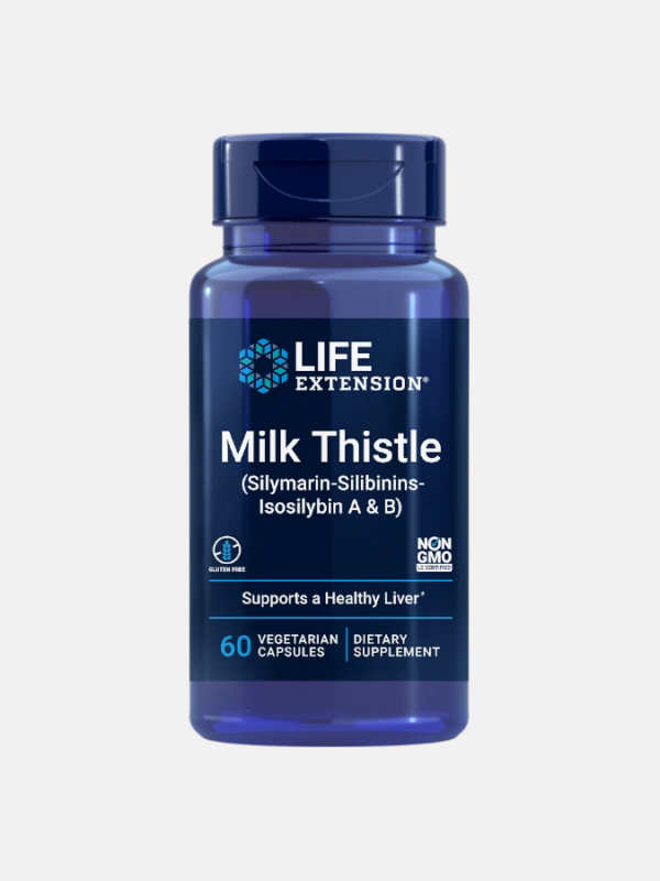 Milk Thistle (Silymarin Silibinins Isosilybin A & B) - 60 veg cápsulas - Life Extension