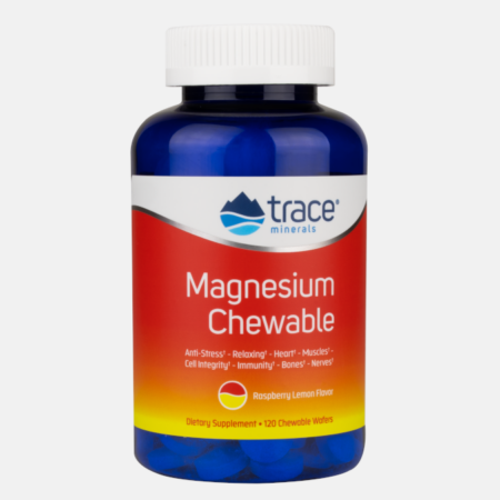 Magnesium Chewable Raspberry Lemon – 30 chewable wafers – Trace Minerals