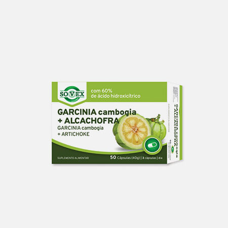 Garcínia Cambogia + Alcachofra – 50 cápsulas – Sovex
