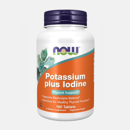 Potassium Plus Iodine – 180 comprimidos – Now