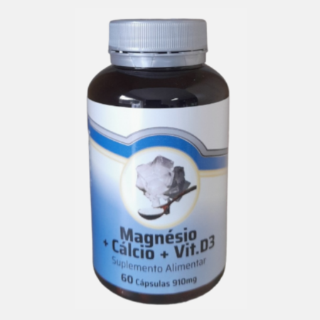 Magnésio + Cálcio + D3 – 60 cápsulas – Dalipharma