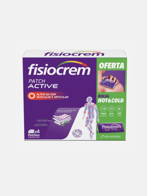 Fisiocrem Patch Promo com oferta Bolsa HOT&COLD - 4 patches