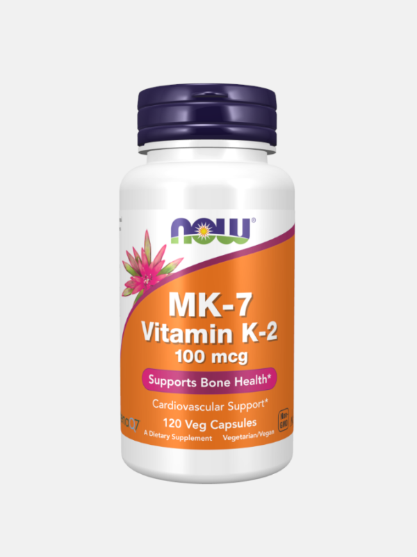 MK-7 Vitamin K2 100mcg - 120 cápsulas - Now