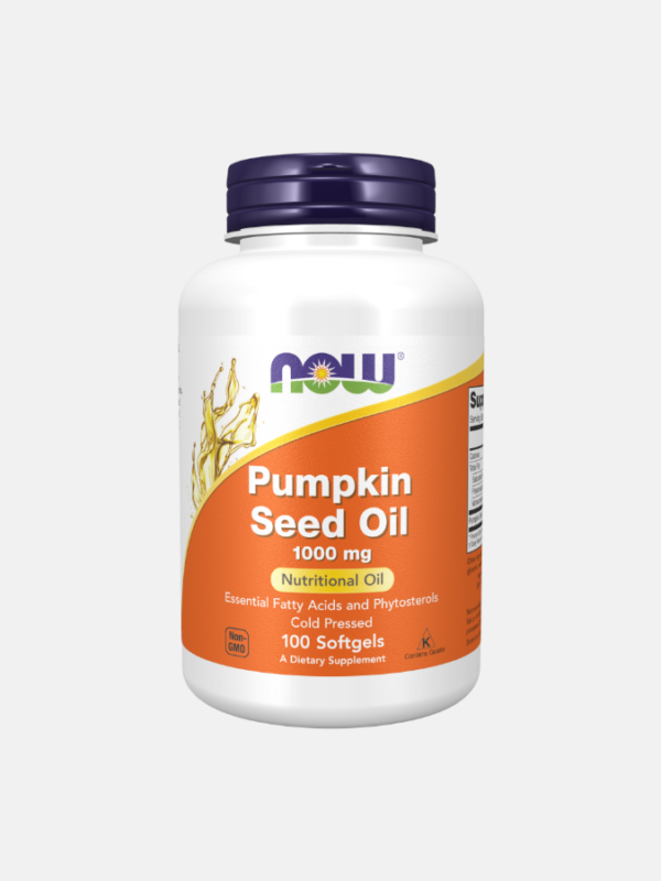 Pumpkin Seed Oil 1000 mg - 100 cápsulas - Now