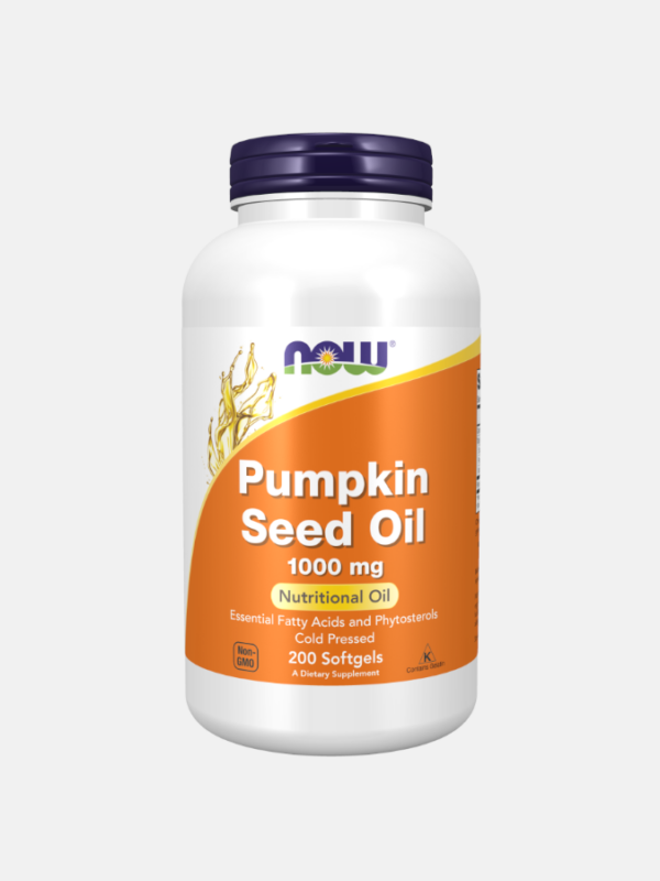 Pumpkin Seed Oil 1000 mg - 200 cápsulas - Now