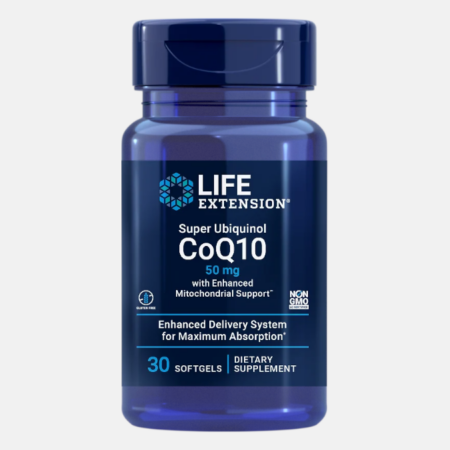 Super Ubiquinol CoQ10 with Enhanced Mitochondrial Support 50mg – 30 softgels – Life Extension