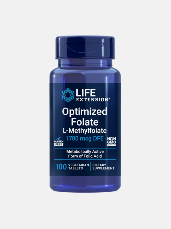 Optimized Folate - 100 comprimidos - Life Extension