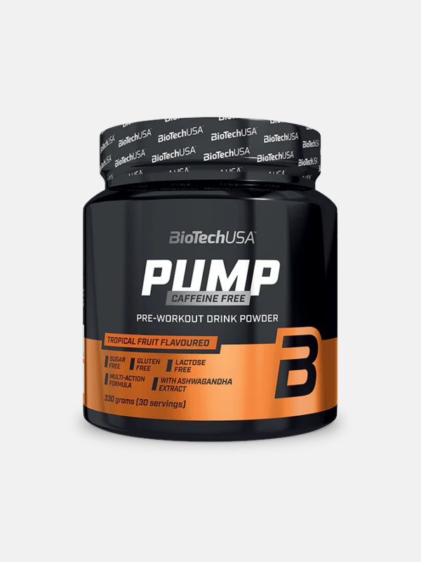 PUMP Caffeine Free Pre-Workout Tropical Fruit - 330g - Biotech USA