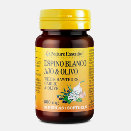 Espinheiro + Alho + Azeitona 500mg –  50 cápsulas – Nature Essential