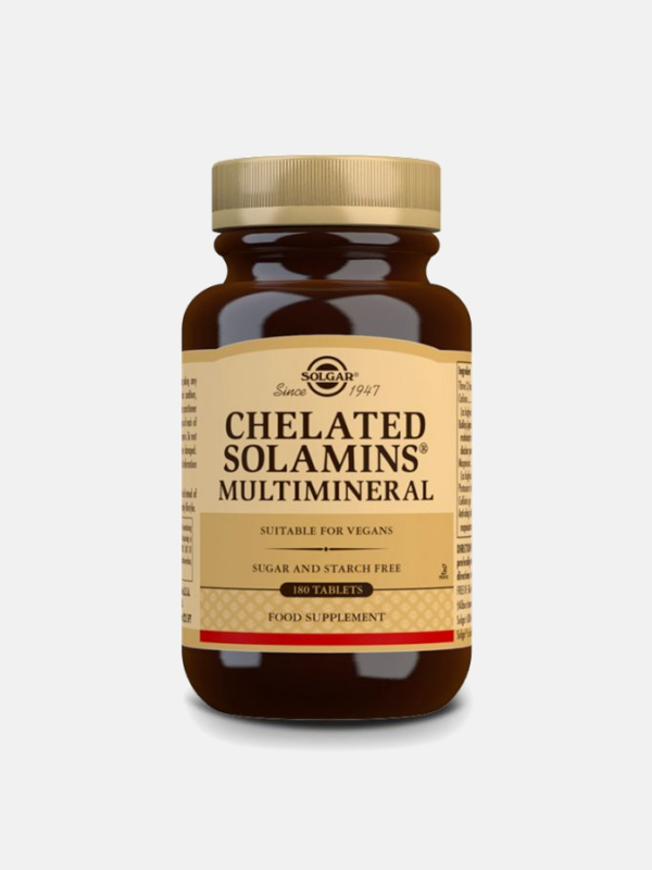 Chelated Solamins Multimineral - 180 comprimidos - Solgar