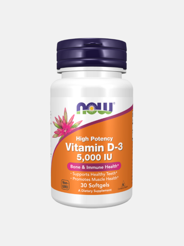 Vitamin D3 5000 IU - 30 softgels - Now