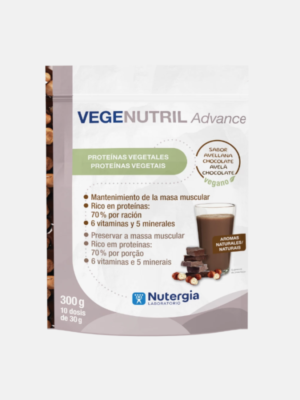 VEGENUTRIL Advance avelã chocolate - 300g - Nutergia