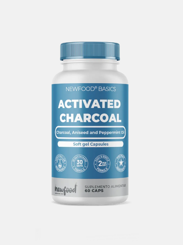 Activated Charcoal - 60 cápsulas - NewFood