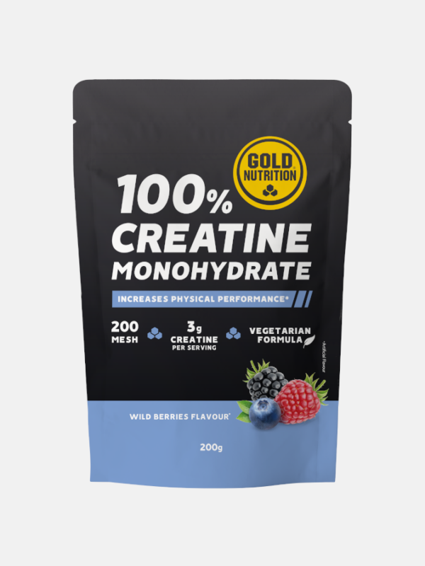 100% Creatine Monohydrate Wild Berries - 200g - Gold Nutrition