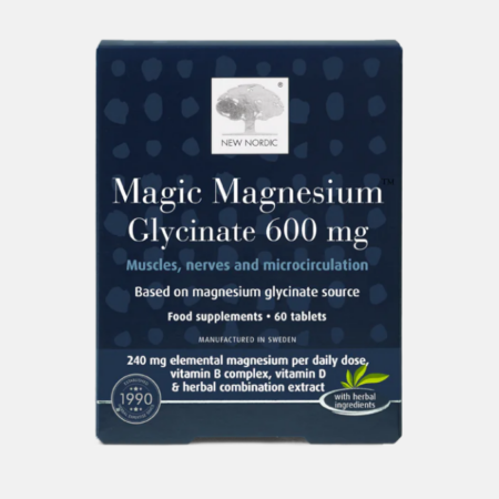 Magic Magnesium Glycinate 600mg – 60 comprimidos – New Nordic