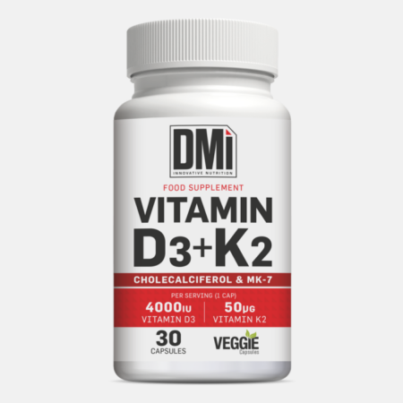 Vitamin D3 + K2 – 30 cápsulas – DMI Nutrition