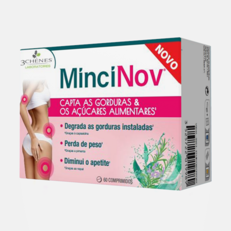MinciNov Fat and Sugar Blocker – 60 comprimidos – 3 Chênes