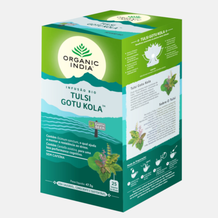 Infusão Bio Tulsi Gotu Kola – 25 saquetas – Organic India