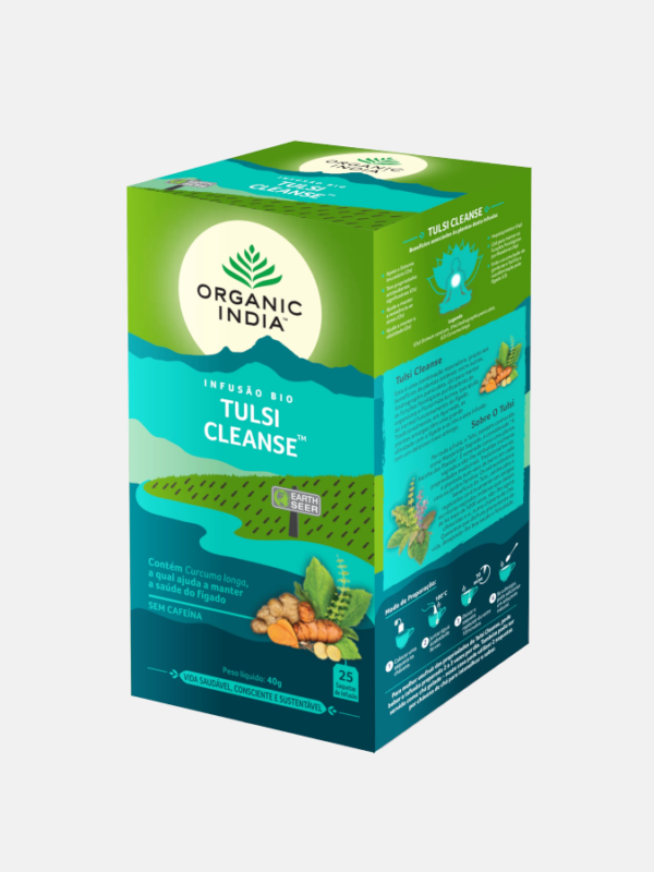 Infusão Bio Tulsi Cleanse - 25 saquetas - Organic India