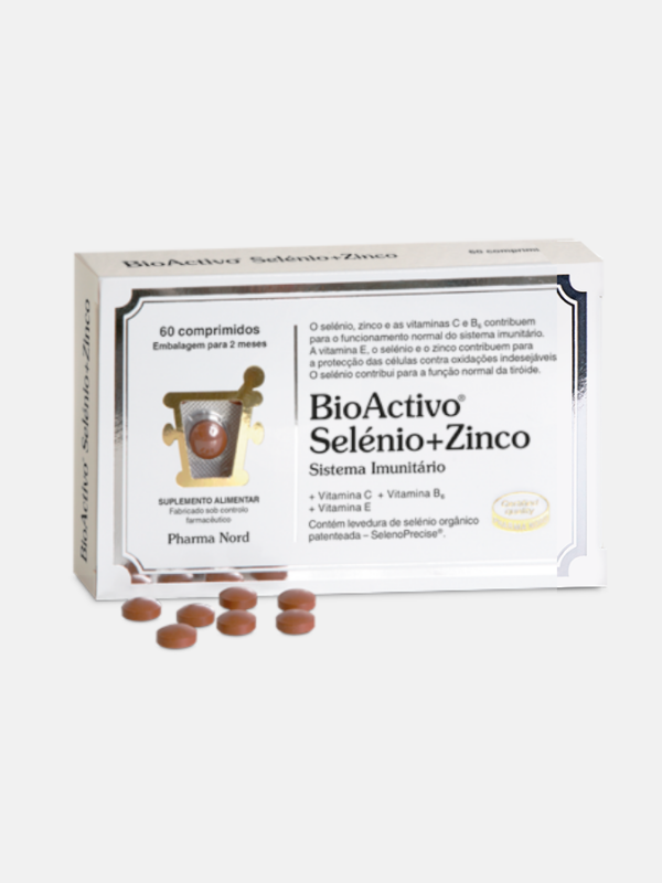 BioActivo Selénio + Zinco - 60 comprimidos - PharmaNord