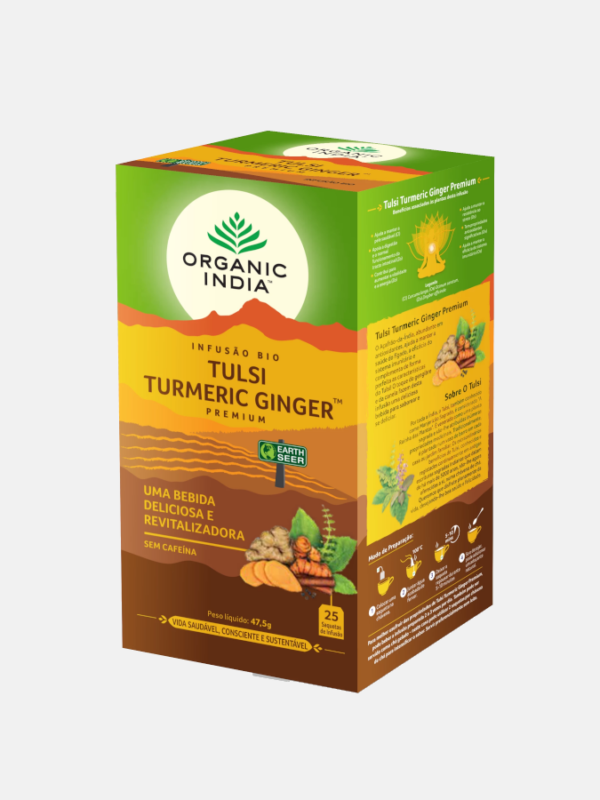 Infusão Bio Tulsi Turmeric Ginger - 25 saquetas - Organic India