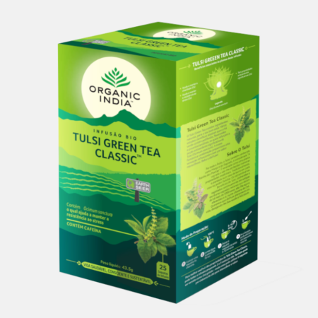 Infusão Bio Tulsi Green Tea Classic – 25 saquetas – Organic India