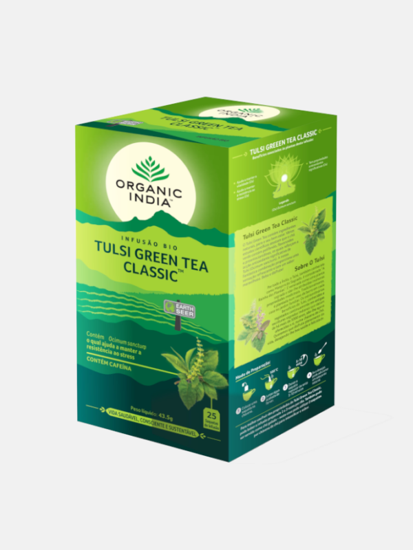 Infusão Bio Tulsi Green Tea Classic - 25 saquetas - Organic India