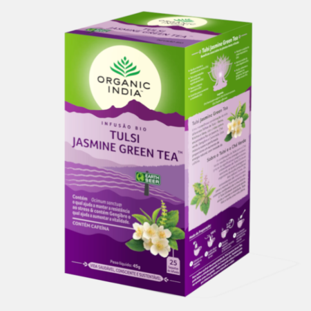 Infusão Bio Tulsi Jasmine Green Tea – 25 saquetas – Organic India