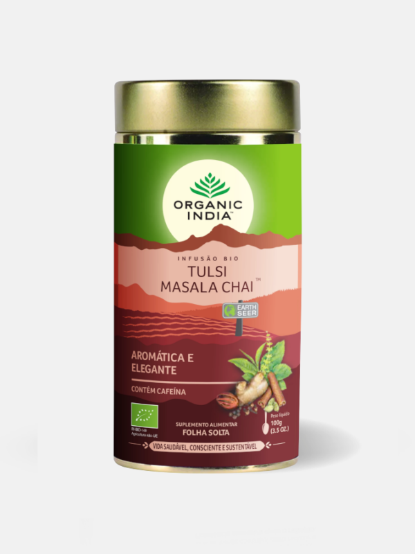 Tulsi Masala Chai Infusão Bio - 100g - Organic India