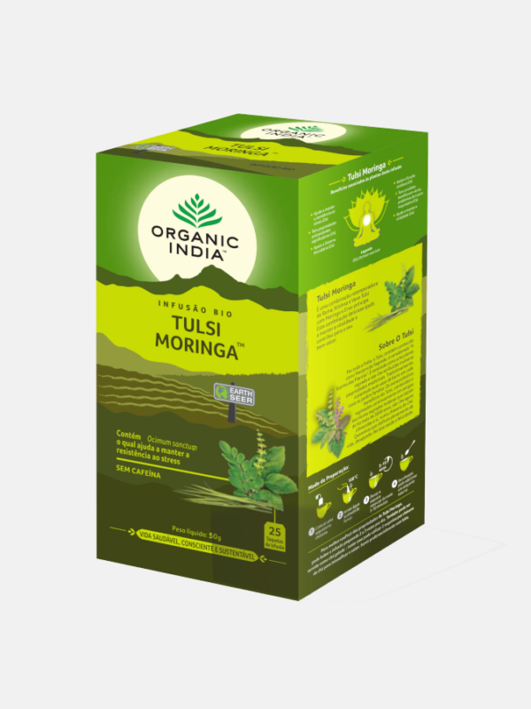 Infusão Bio Tulsi Moringa - 25 saquetas - Organic india