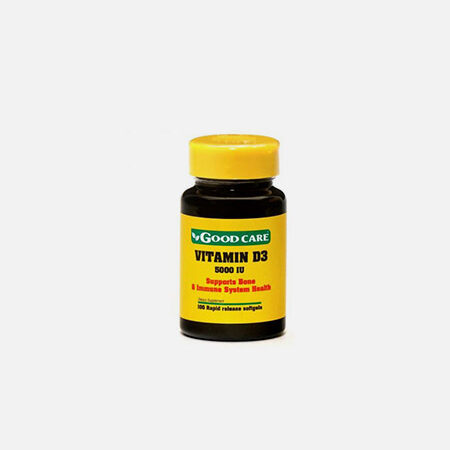 Vitamin D3 5000iu – 100 cápsulas – Good Care