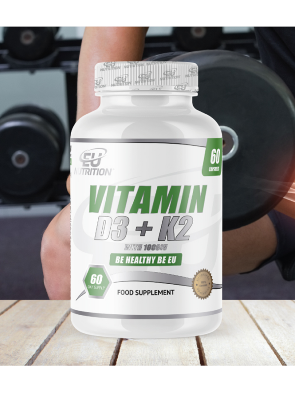 Vitamin D3 + k2 - 60 cápsulas - EU Nutrition