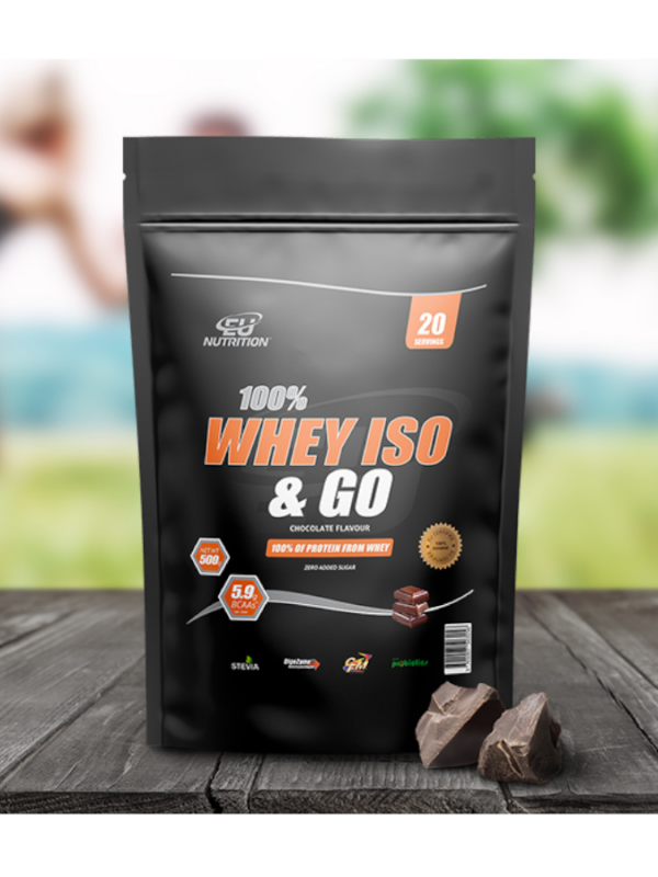 100% Whey Iso & Go Chocolate - 500g - EU Nutrition