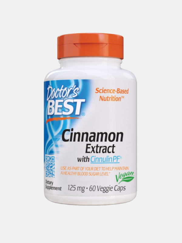 Cinnamon Extract 125mg - 60 cápsulas - Doctor's Best