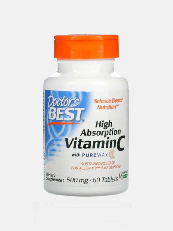 High Absorption Vitamin C with PureWay-C 500mg - 60 comprimidos - Doctor's Best