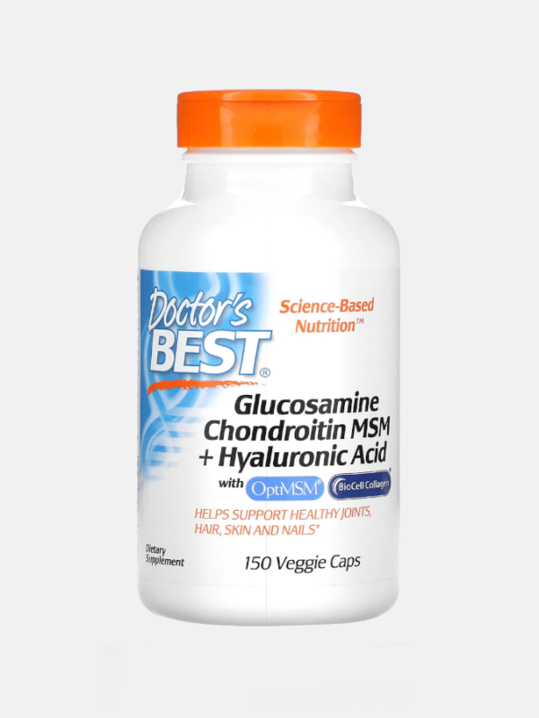 Glucosamine Chondroitin MSM + Hyaluronic Acid - 150 cápsulas - Doctor's Best