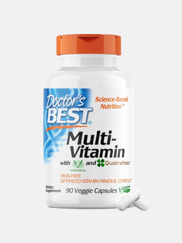 Multi-Vitamin with Vitashine D3 and Quatrefolic - 90 Veggie Caps - Doctor's Best